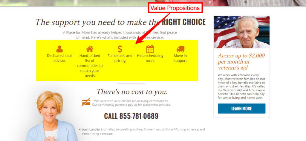 A Place For Mom - Value Propositions - Search Pros