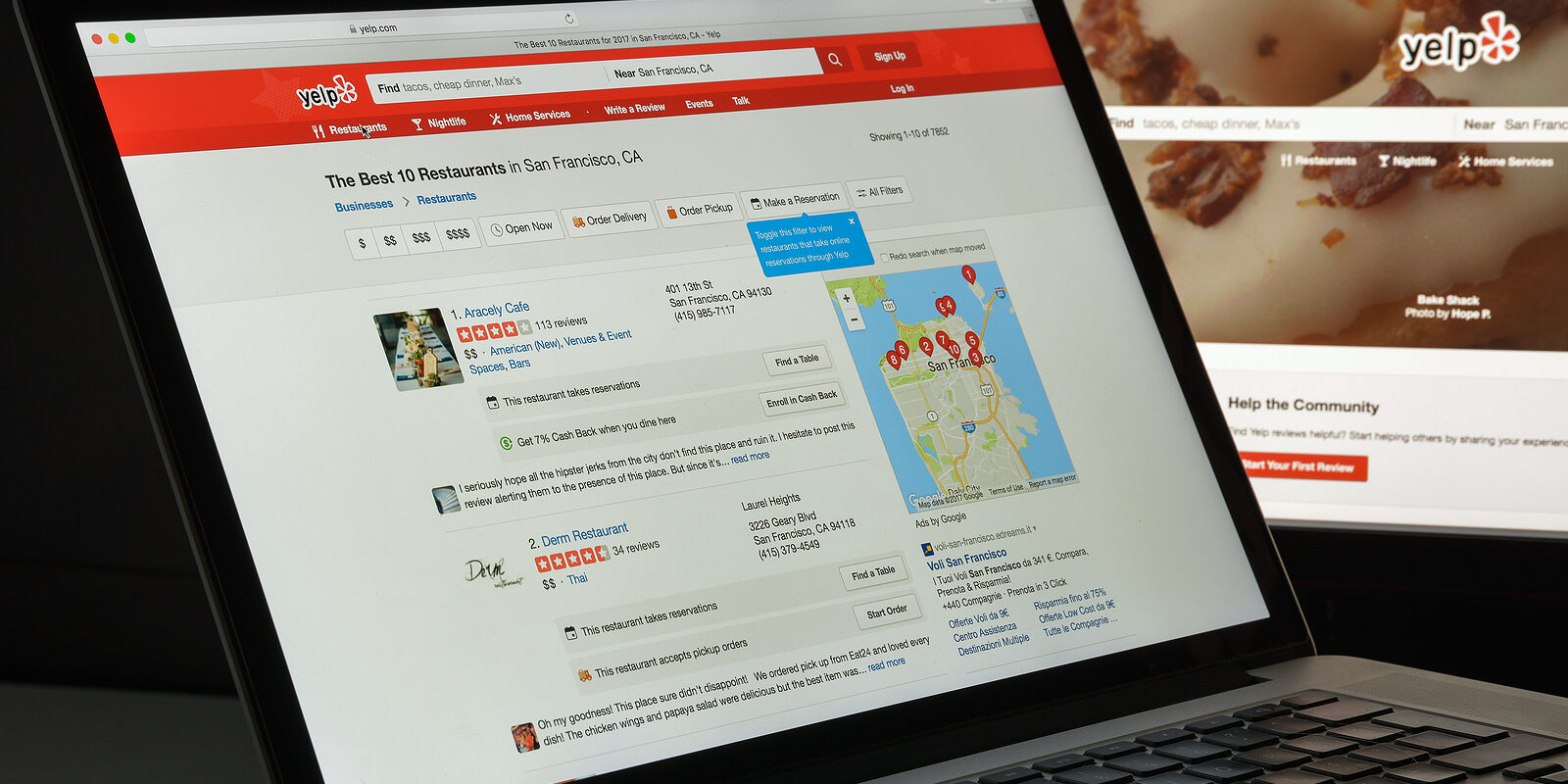 Milan, Italy – August 10, 2017: Yelp Website Homepage. It Is An