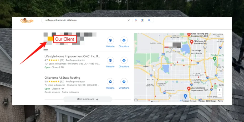 Oklahoma Roofing Company Dominated Google Maps in 5 Months