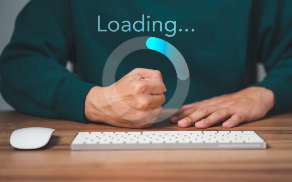 man angry due to slow website speed