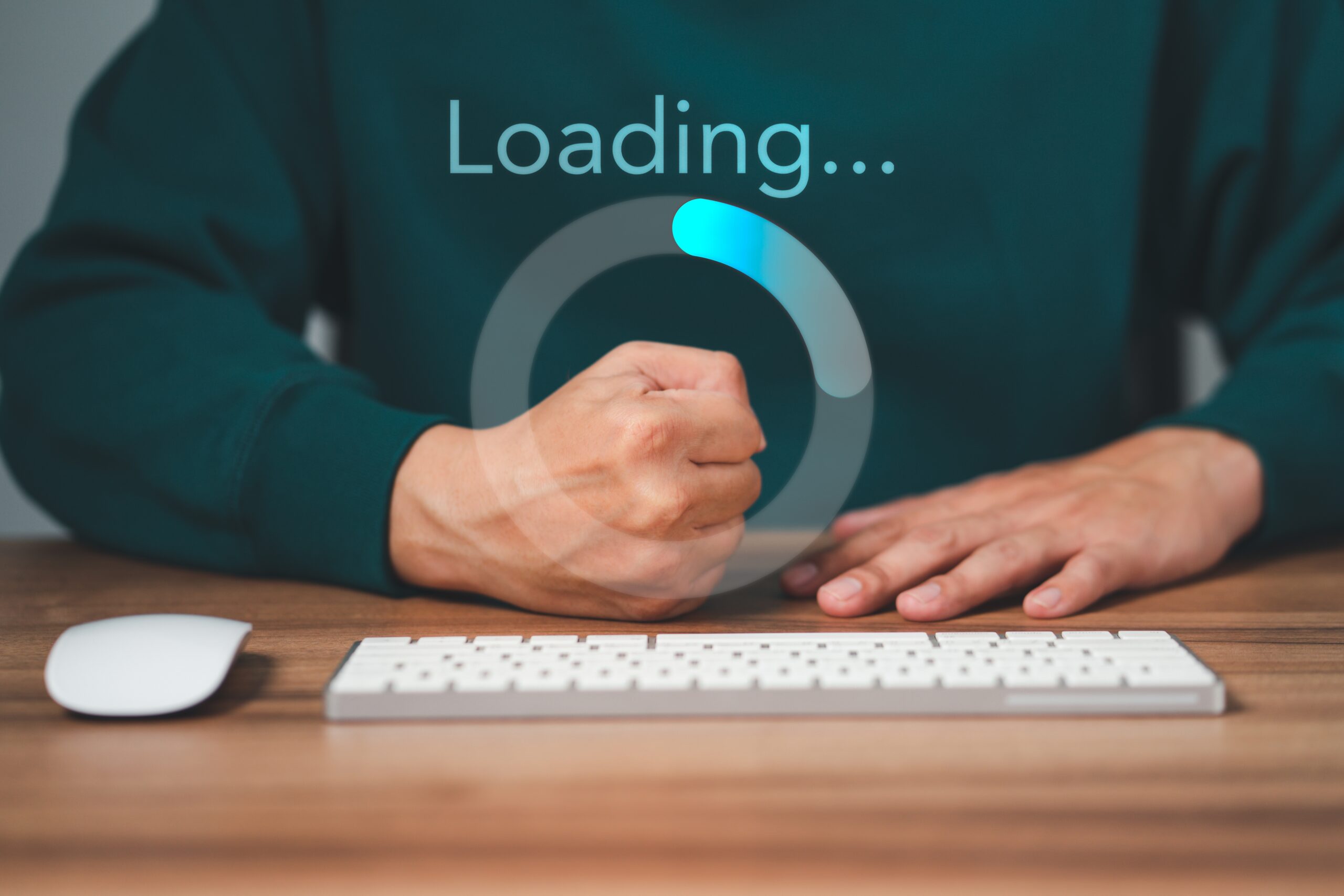 man angry due to slow website speed